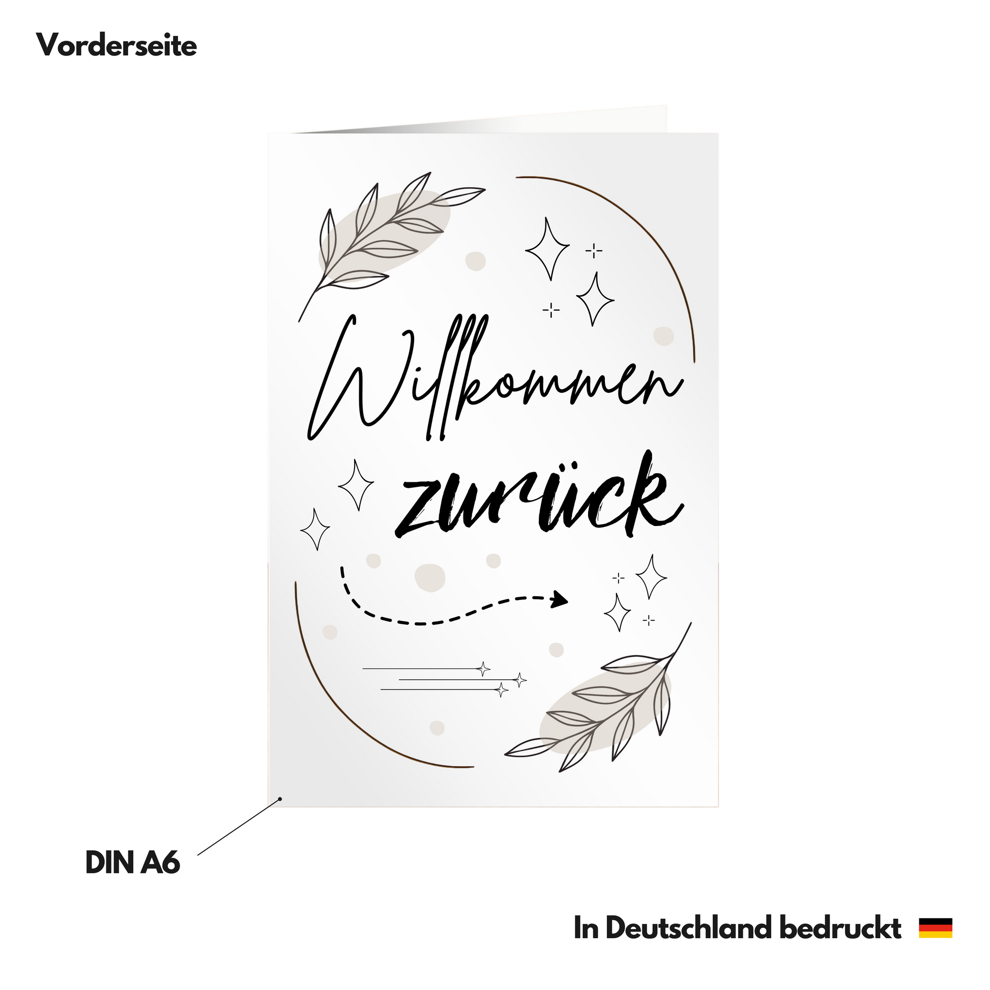 Karte "Willkommen zurück" Vorderseite