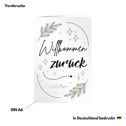 Karte "Willkommen zurück" Vorderseite