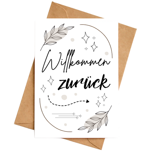 Karte "Willkommen zurück"