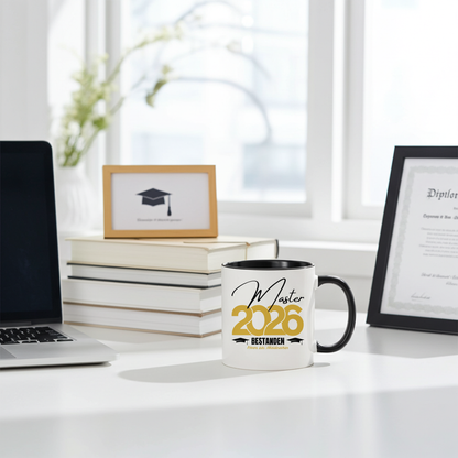 Personalisierte Tasse "Master 2026 bestanden"