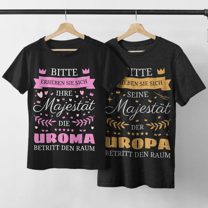 T-Shirt Bundle für Uroma und Uropa "Majestät"