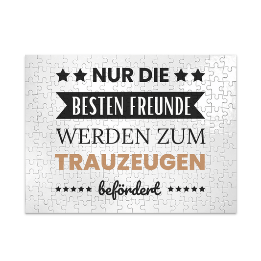 Puzzle "Nur die besten Freunde werden zum Trauzeugen befördert" (20x27cm)