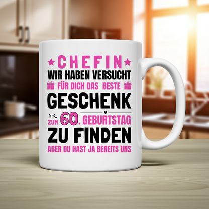 Geschenk Chefin 60. Geburtstag Tasse