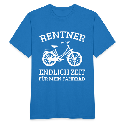 Männer T-Shirt "Rentner - Endlich Zeit für mein Fahrrad" - Royalblau