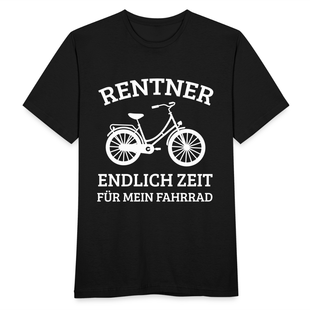 Männer T-Shirt "Rentner - Endlich Zeit für mein Fahrrad" - Schwarz