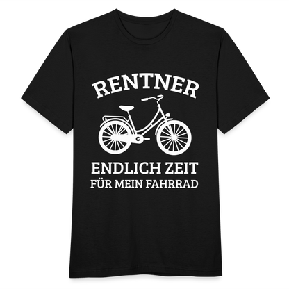 Männer T-Shirt "Rentner - Endlich Zeit für mein Fahrrad" - Schwarz