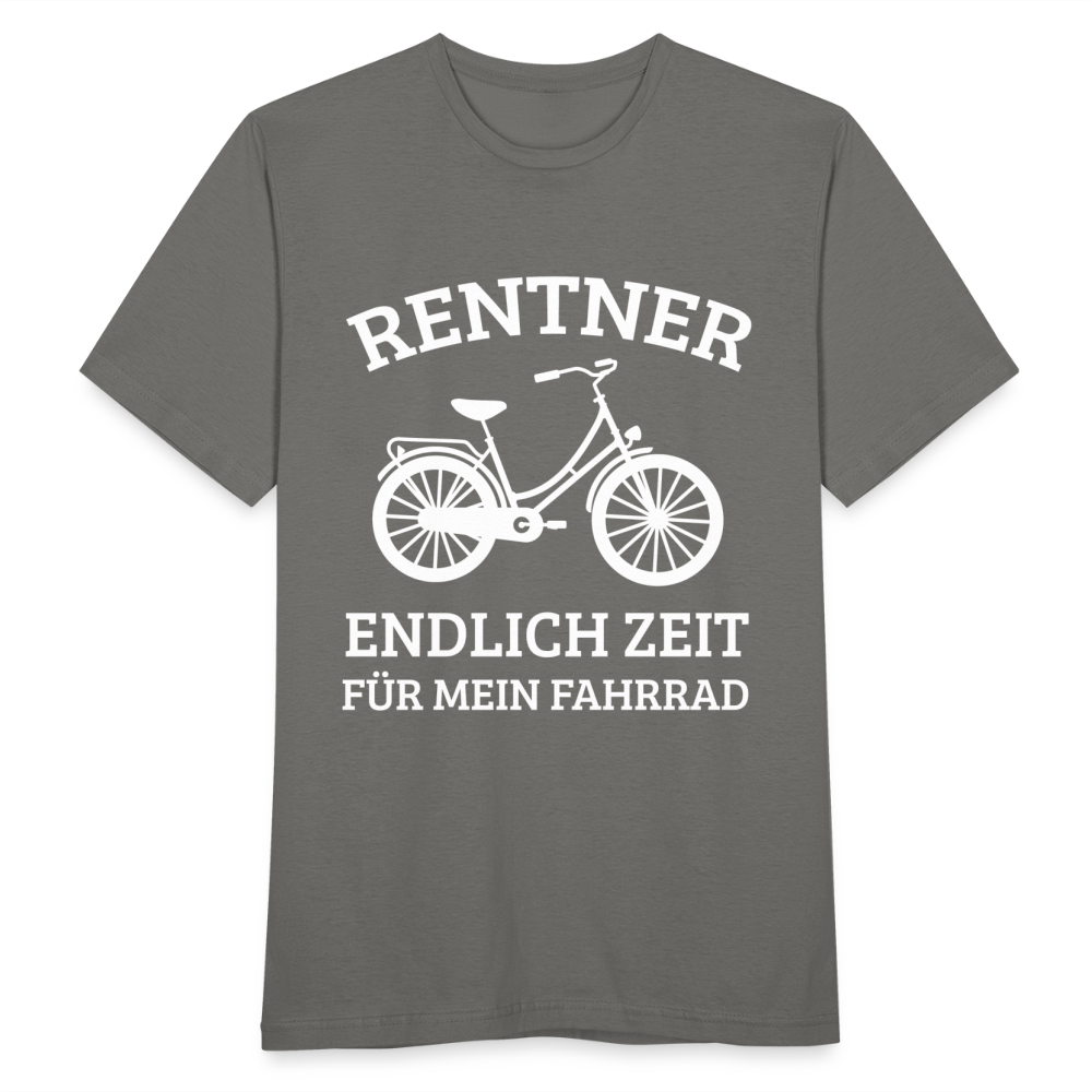 Männer T-Shirt "Rentner - Endlich Zeit für mein Fahrrad" - Graphit