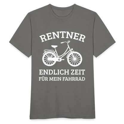 Männer T-Shirt "Rentner - Endlich Zeit für mein Fahrrad" - Graphit