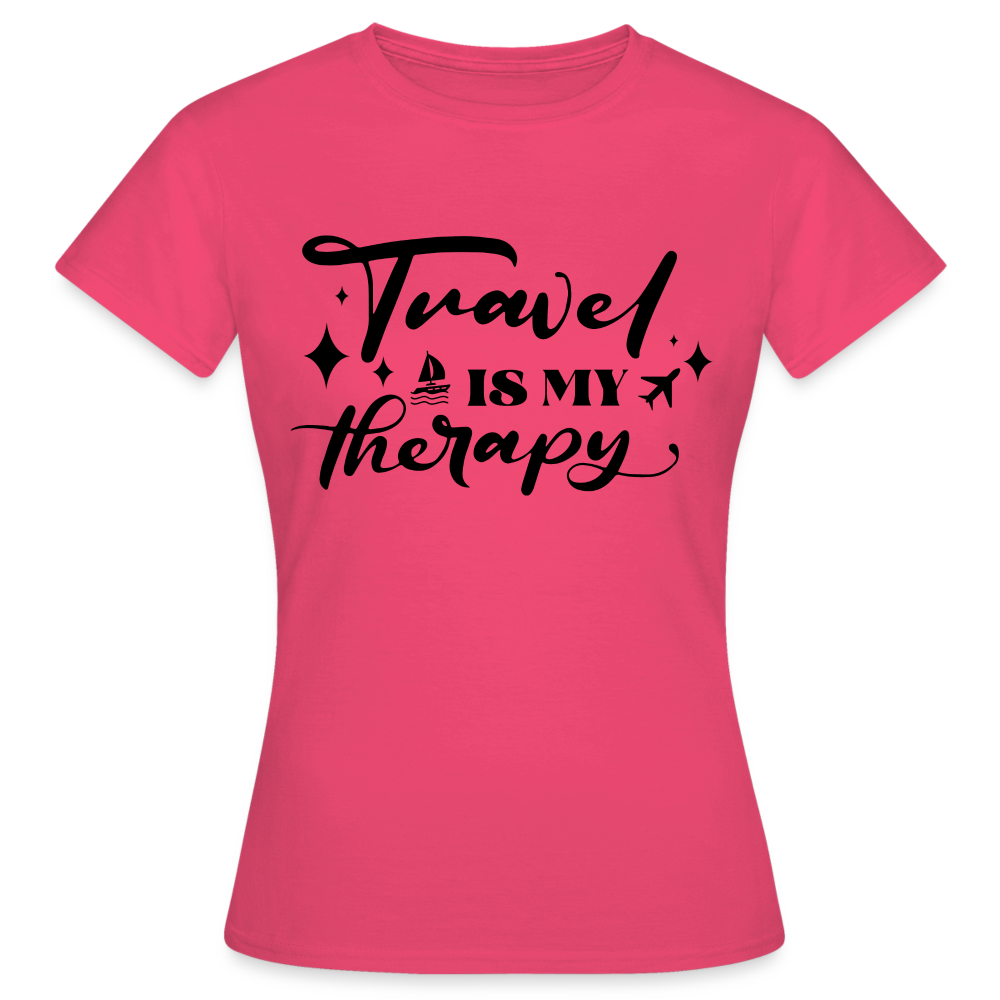 Frauen T-Shirt "Travel is therapy" - Azalea