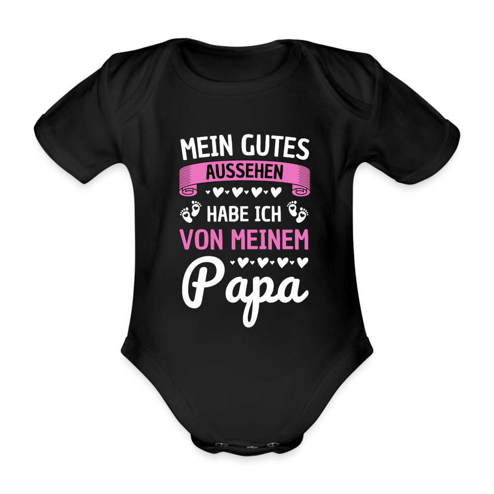 Baby Body "Mein gutes Aussehen hab ich von meinem Papa" - Schwarz