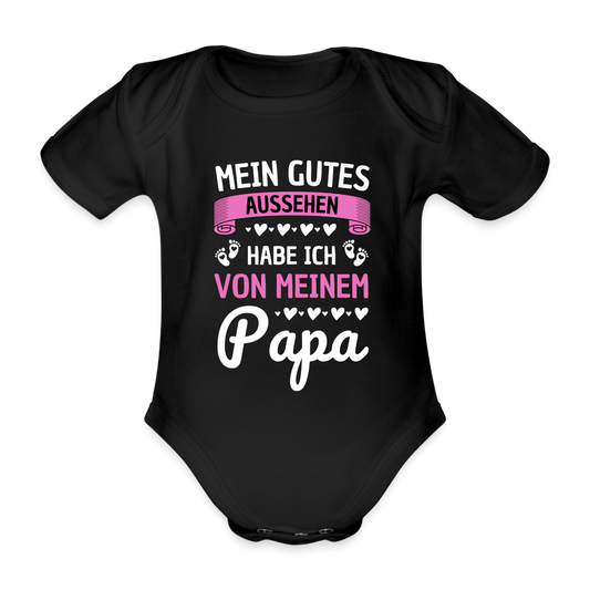 Baby Body "Mein gutes Aussehen hab ich von meinem Papa" - Schwarz