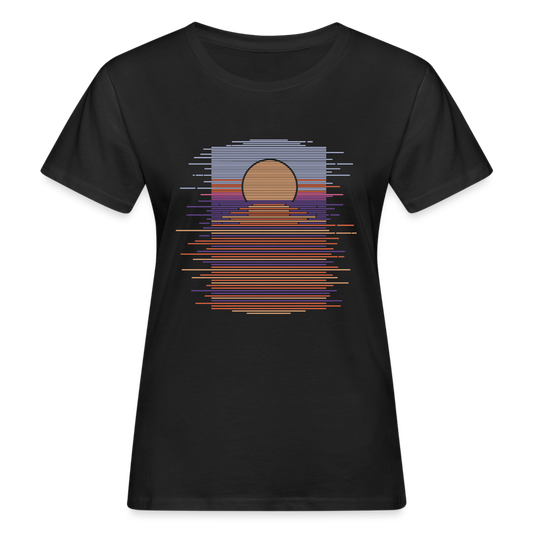 Frauen Bio T-Shirt "Toller Sonnenuntergang" - Schwarz