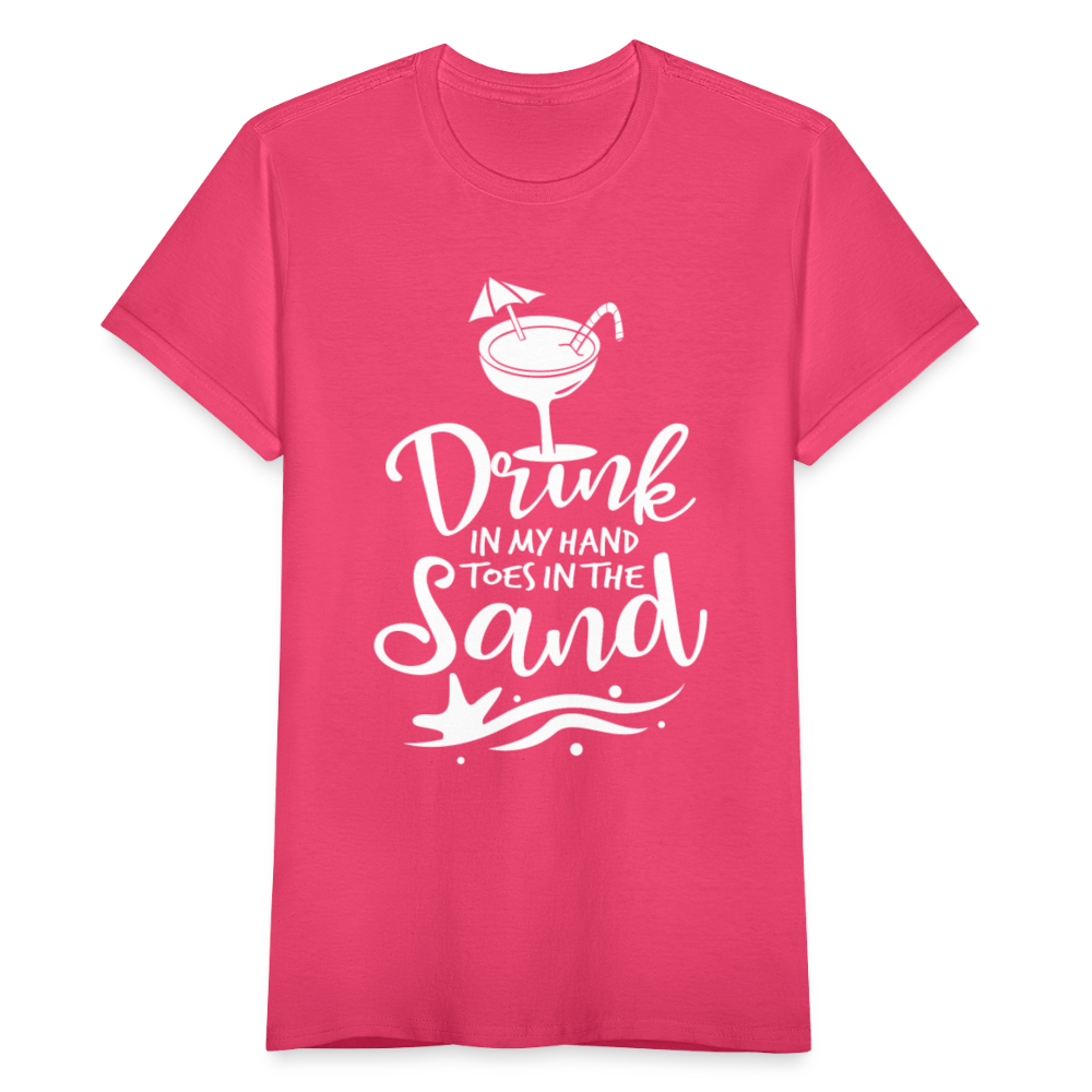 Frauen T-Shirt "Drink in my hand toes in the sand" - Azalea