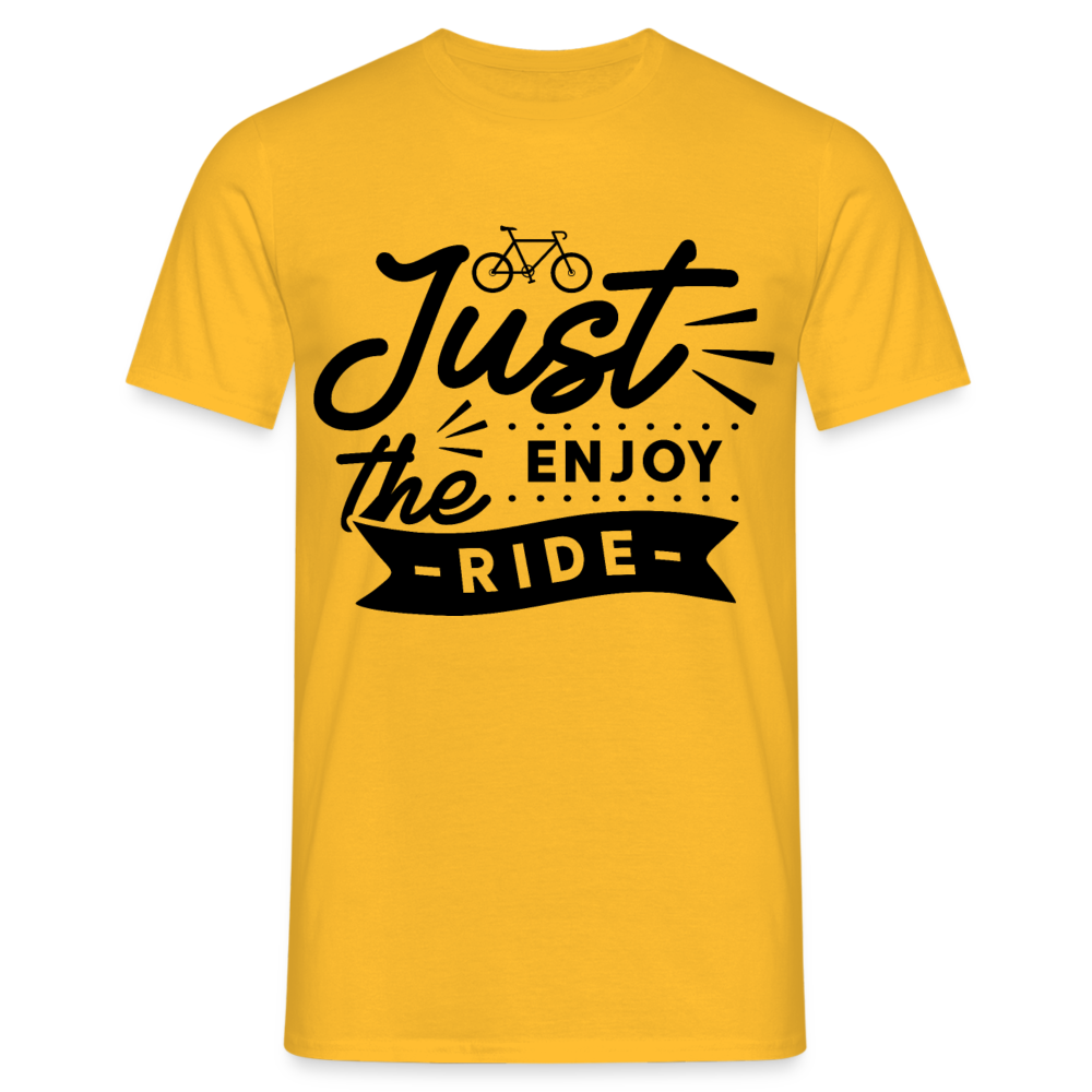 Männer T-Shirt "Just enjoy the ride" - Gelb