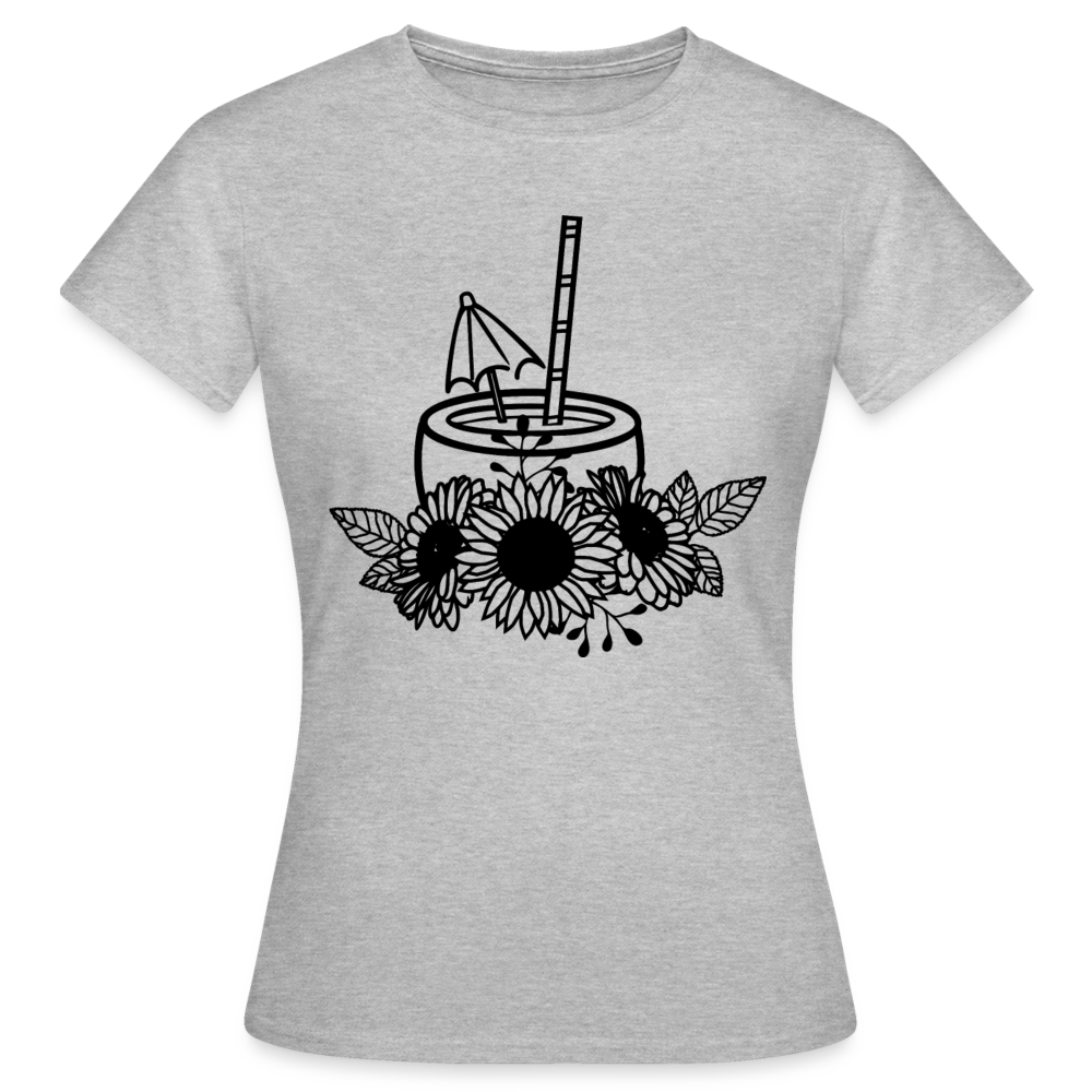 Frauen T-Shirt "Sommer Cocktail" - Grau meliert