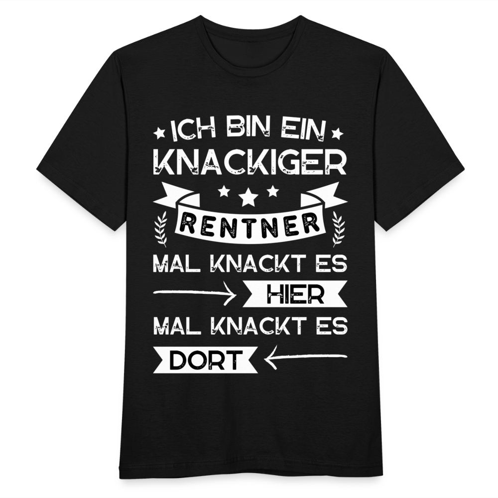 Männer T-Shirt "Ich bin ein knackiger Rentner" - Schwarz