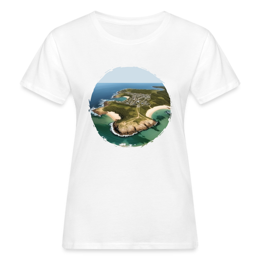 Frauen Bio-T-Shirt "Insel Landschaft" - weiß