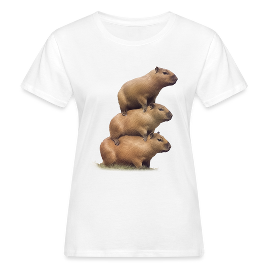 Frauen Bio-T-Shirt Wasserschweine" - weiß
