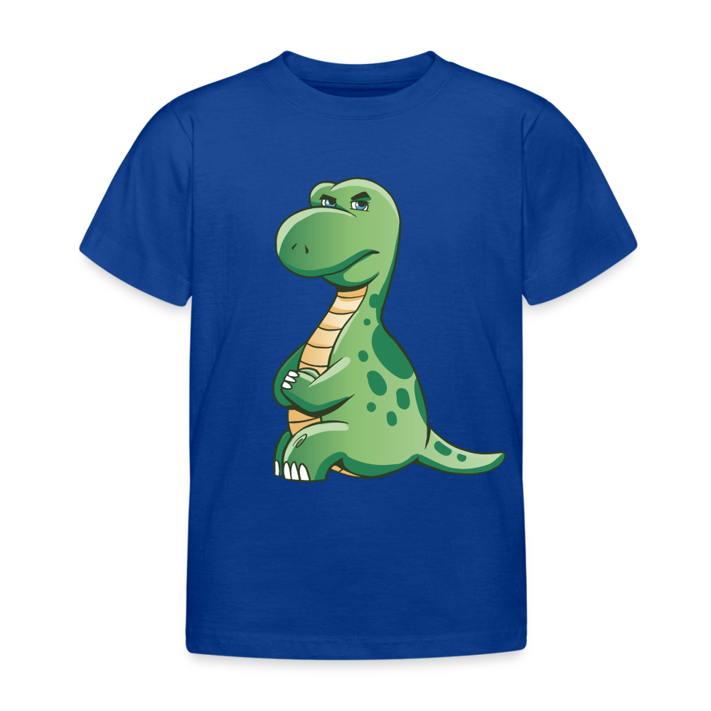 Kinder T-Shirt "Verärgerter Dinosaurier" - Royalblau