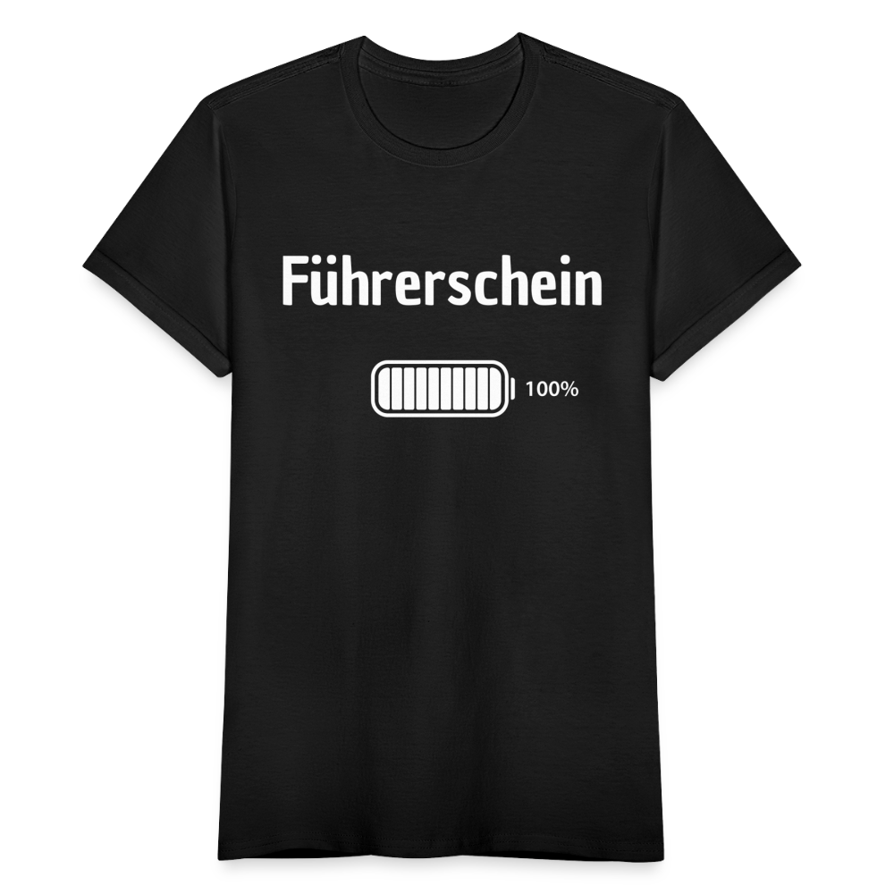 Frauen T-Shirt "Führerschein 100%" - Schwarz