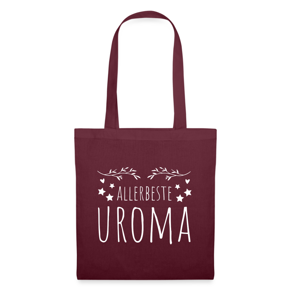 Stoffbeutel "Allerbeste Uroma" - Burgunderrot