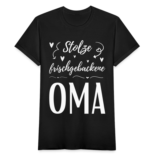 Frauen T-Shirt "Stolze frischgebackene Oma" - Schwarz