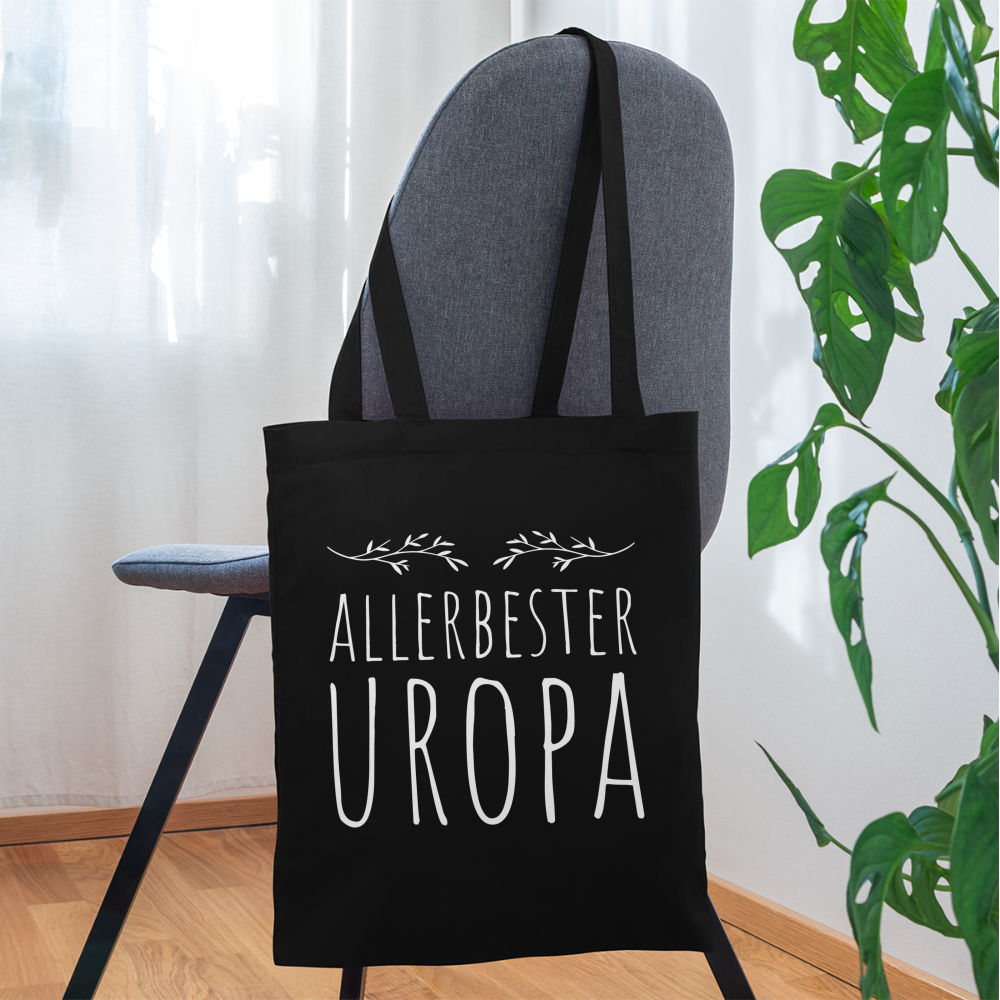 Stoffbeutel "Allerbester Uropa" - Schwarz