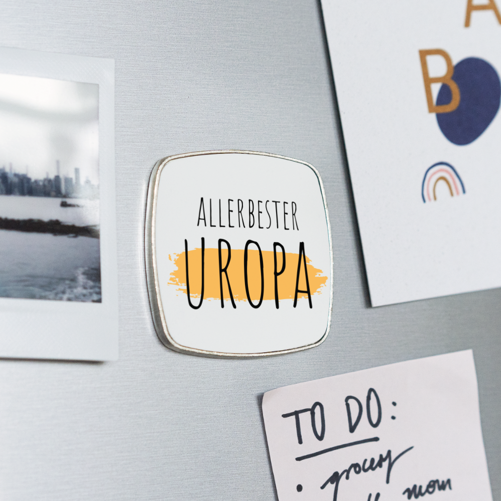 Kühlschrankmagnet "Allerbester Uropa" (HIntergrundmotiv) - weiß