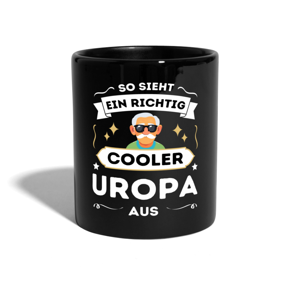 Tasse "So sieht ein richtig cooler Uropa aus" - Schwarz