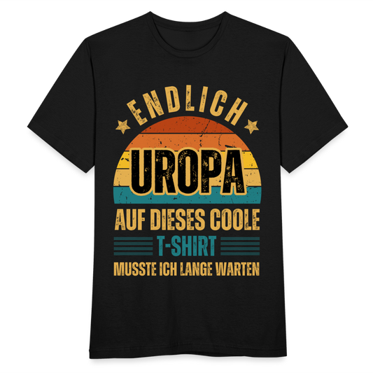 Männer T-Shirt "Endlich Uropa" - Schwarz