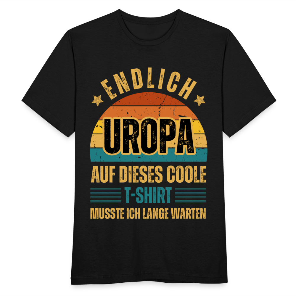 Männer T-Shirt "Endlich Uropa" - Schwarz