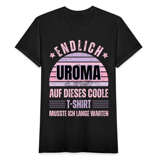 Frauen T-Shirt "Endlich Uroma" - Schwarz