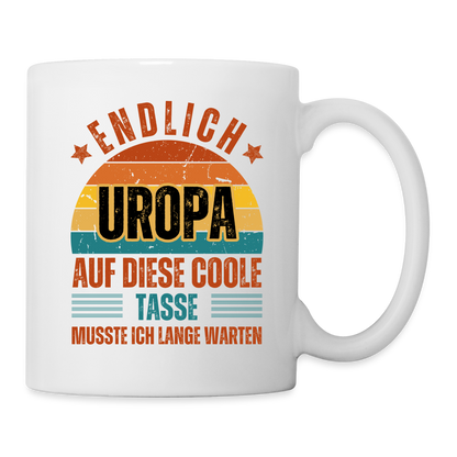 Tasse "Endlich Uropa" - weiß