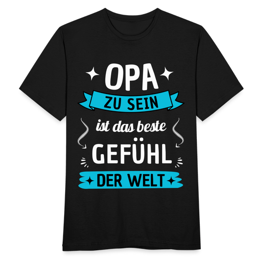 Männer T-Shirt "Opa zu sein ist das beste Gefühl der Welt" - Schwarz