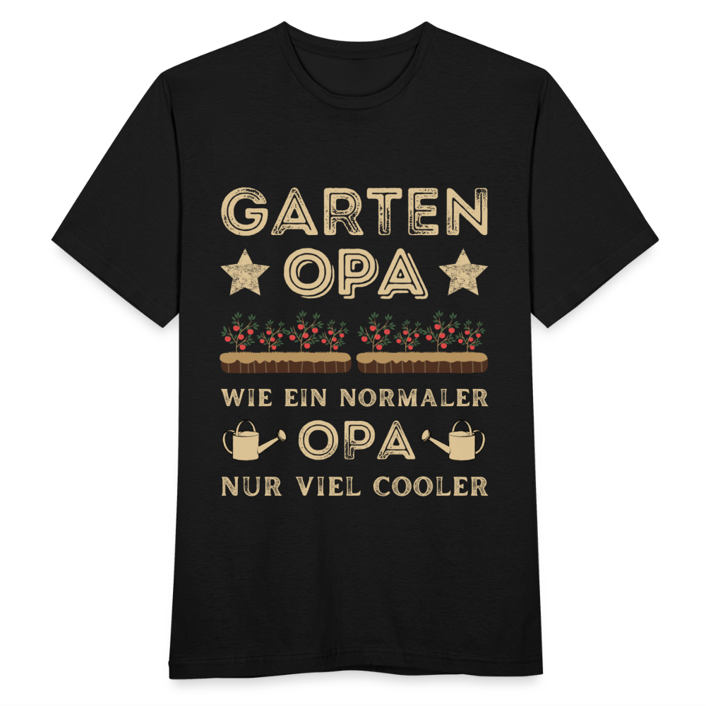 Männer T-Shirt "Garten Opa - Wie ein normaler Opa, nur viel cooler" - Schwarz