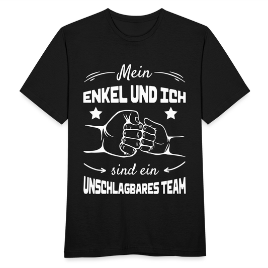 Männer T-Shirt "Mein Enkel und ich sind ein unschlagbares Team" - Schwarz
