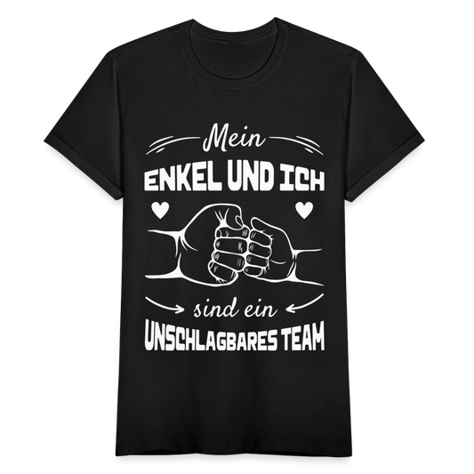 Frauen T-Shirt "Mein Enkel und ich sind ein unschlagbares Team" - Schwarz