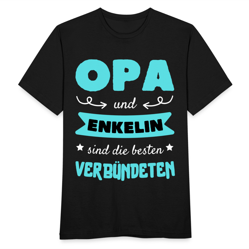 Männer T-Shirt "Opa und Enkelin sind die besten Verbündeten" - Schwarz