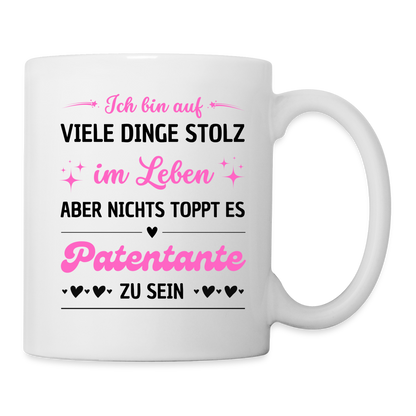 Tasse "Nichts toppt es Patentante zu sein" - weiß