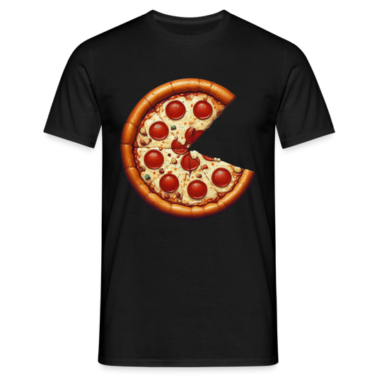 Männer T-Shirt "Pizza ohne Pizzastück" - Schwarz