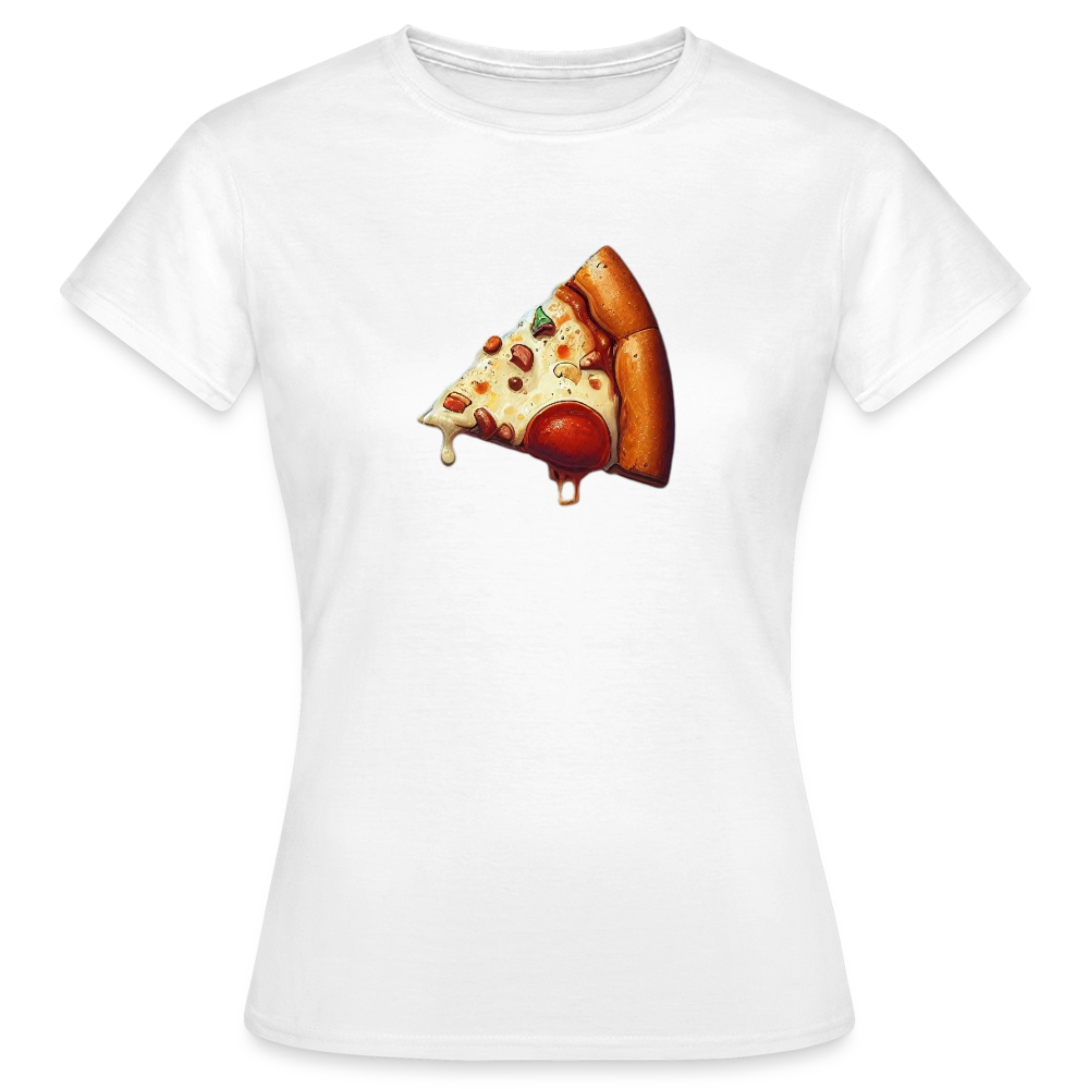 Frauen T-Shirt "Pizzastück" - weiß