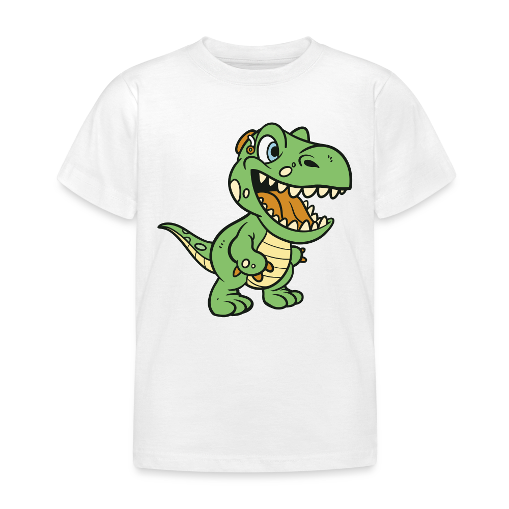 Kinder T-Shirt "Dinosaurier im Cartoon Stil" - weiß