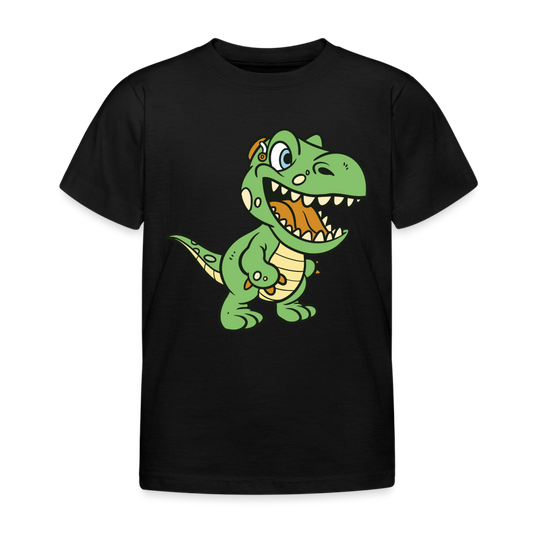 Kinder T-Shirt "Dinosaurier im Cartoon Stil" - Schwarz