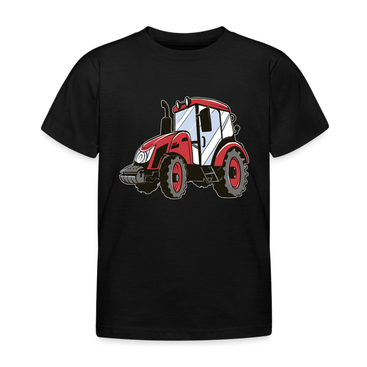 Kinder T-Shirt "Kleiner roter Traktor" - Schwarz