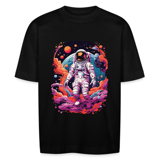 Unisex Oversize Bio-T-Shirt "Astronautenmotiv" - Schwarz