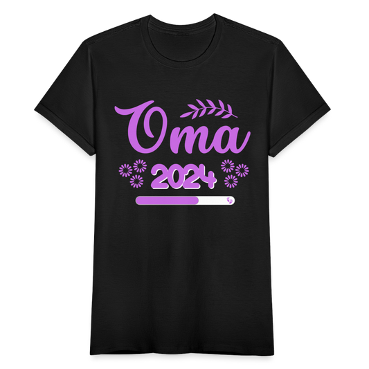 Frauen T-Shirt "Oma 2024" - Schwarz