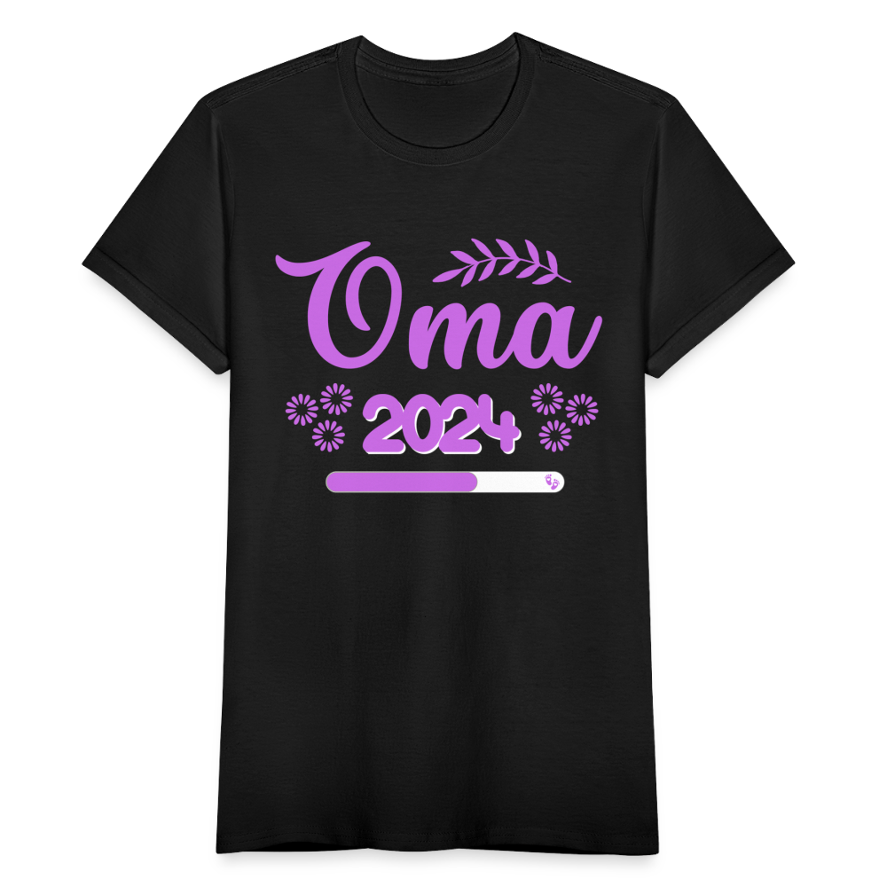 Frauen T-Shirt "Oma 2024" - Schwarz