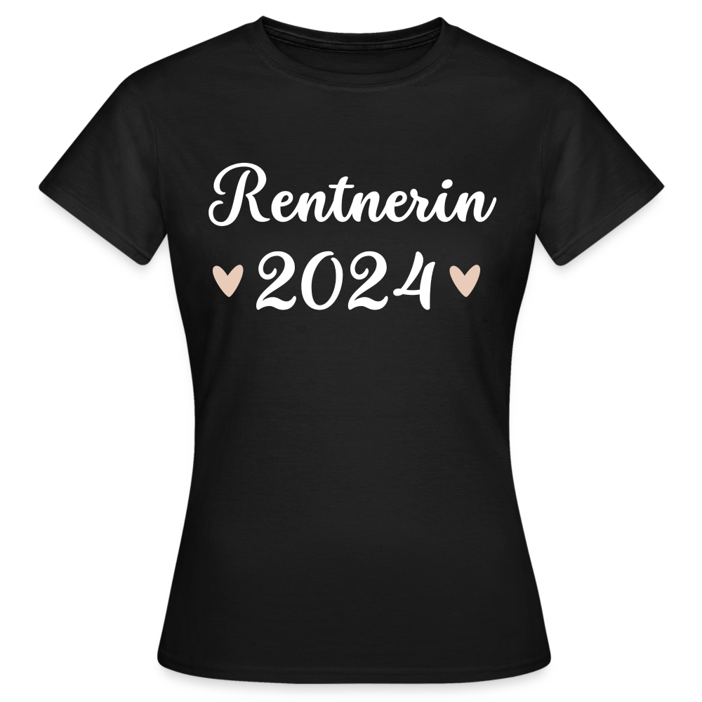 Frauen T-Shirt "Rentnerin 2024" - Schwarz