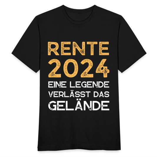 T-Shirt "Rente 2023 - Eine Legende verlässt das Gelände" - Schwarz
