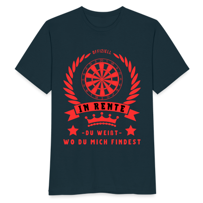 Männer T-Shirt "Offiziell in Rente - Du weisst wo du mich findest" - Navy
